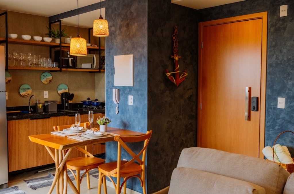 Apartamento Mar Azul - Cozinha americana e jantar